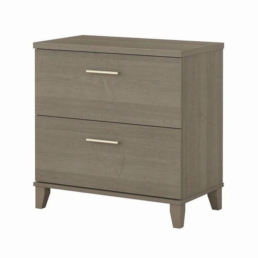 Best Scranton & Co Furniture Somerset 2 Drawer File Cabinet In Ash Gray