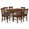 Wholesale East West Furniture Norfolk Wood 7-Piece Dining Set With Mahogany Nofk7-Mah-C