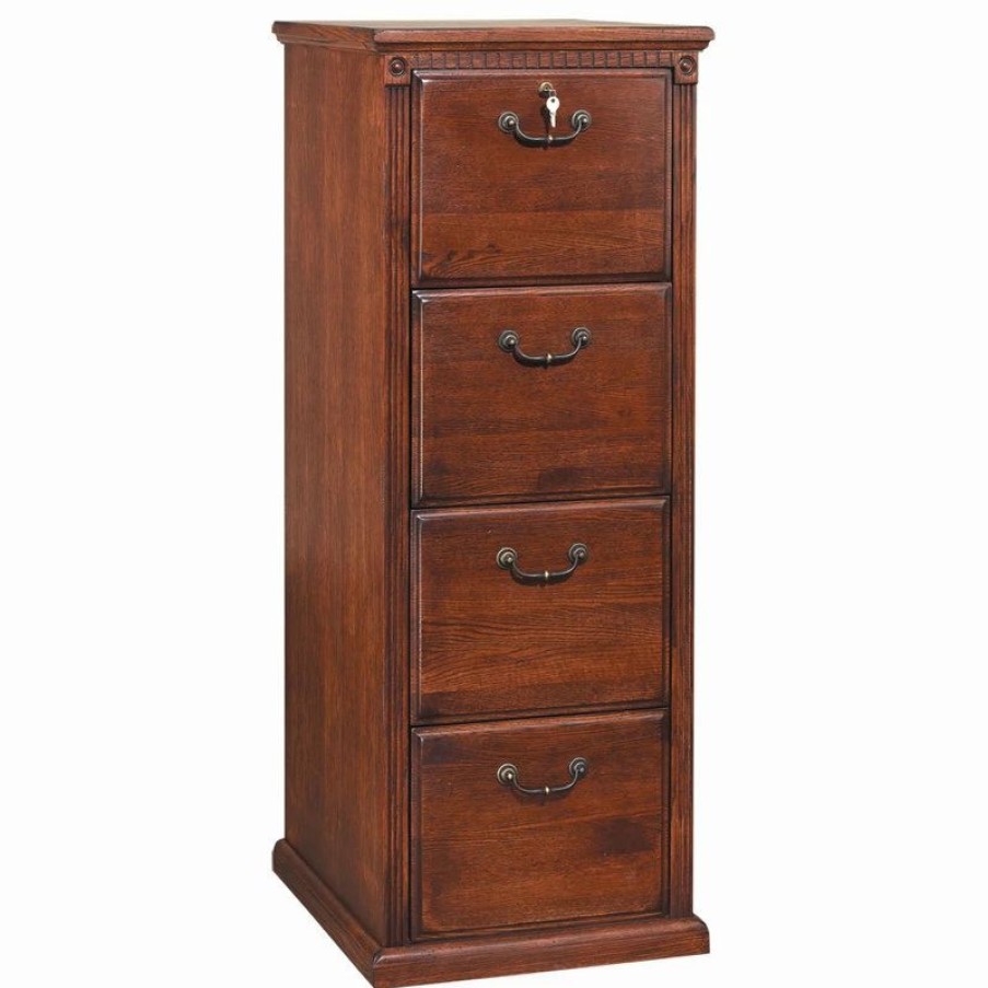 New Martin Furniture Huntington Oxford 4-Drawer File (Burnish)