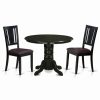 Best East West Furniture Shelton Wood 3-Piece Dining Set With Black Shdu3-Blk-Lc