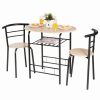 Clearance Costway 3 Pcs Dining Set Table And 2 Chairs Home Kitchen Bistro Pub Furniture