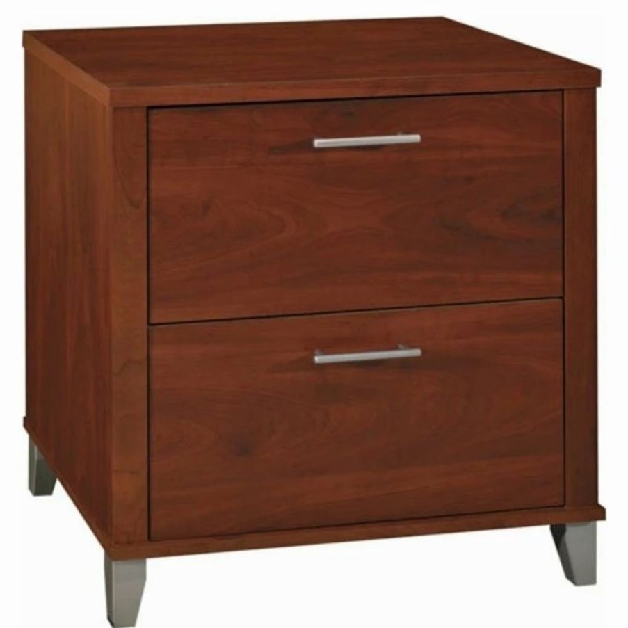 Clearance Bush Business Furniture Bush Furniture Somerset Lateral File Cabinet In Hansen Cherry Eng Wood