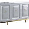 Wholesale Best Master Furniture Sujay 65 Modern Wood Sideboard With Gold Accents In White