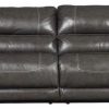 Wholesale Ashley Furniture Industries Ashley Furniture Mccaskill Leather Reclining Sofa In Gray