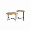 Clearance Vida Xl International B.V. Vidaxl 2 Piece Table Set Brass-Covered Mdf Coffee Table Living Room Furniture