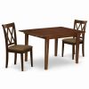 Hot East West Furniture Milan Wood 3-Piece Dining Set With Mahogany Mlcl3-Mah-C