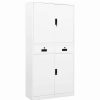 Best Vida Xl International B.V. Vidaxl Office Cabinet White 70.9 Steel Office File Storage Cabinet Furniture