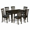 Wholesale East West Furniture Capri 7-Piece Wood Chair And Dining Table Set In Cappuccino