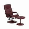 Hot Flash Furniture Contemporary Recliner And Ottoman In Burgundy