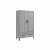 Hot Vida Xl International B.V. Vidaxl Highboard Gray Sonoma Engineered Wood Storage Side Cabinet Furniture