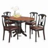 Wholesale East West Furniture Kenley 5-Piece Dining Set With Oval Table In Black/Cherry