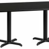 Hot Flash Furniture Rectangular Black Table Top