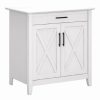 Best Bush Business Furniture Bush Furniture Key West Secretary Desk With Storage Cabinet In Pure White Oak