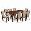 Clearance East West Furniture Dover 9-Piece Wood Dining Room Set In Mahogany