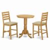 New East West Furniture Eden Wood 3-Piece Counter Height Set With Oak Edcf3-Oak-C