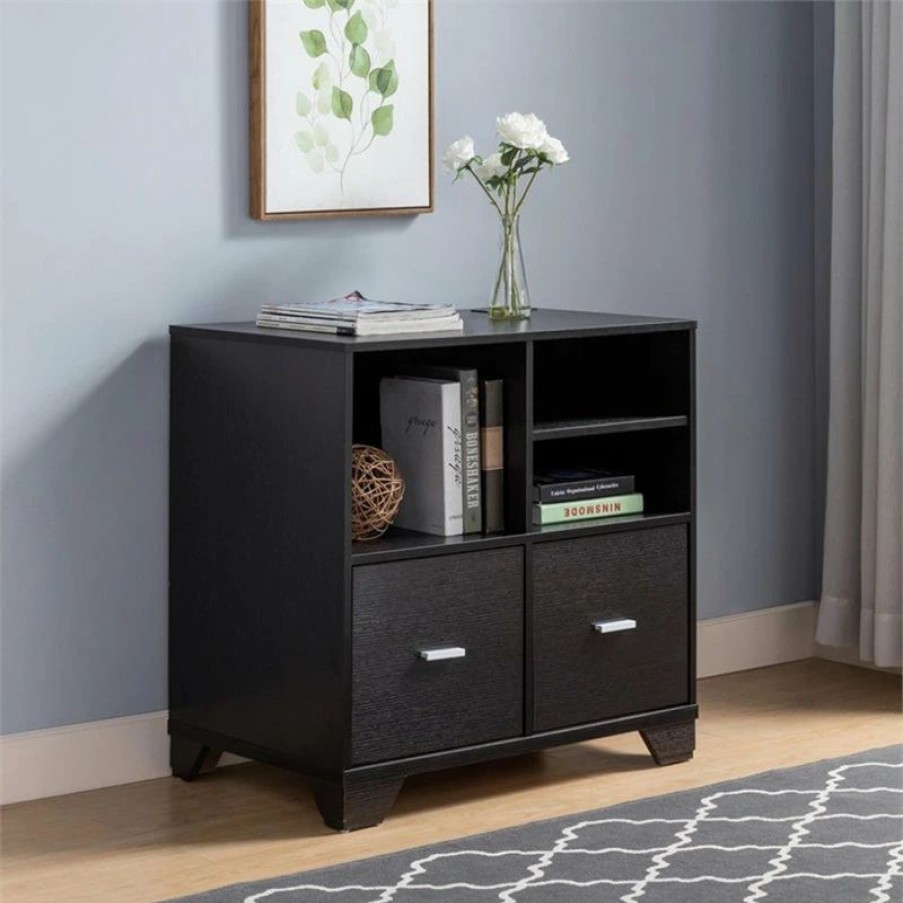 Online Smart Home Furniture 3-Shelf Contemporary Wood File Cabinet In Red Cocoa