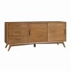 Online Alpine Furniture, Inc Alpine Furniture Flynn Large Wood Tv Console In Acorn Brown