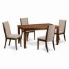 Wholesale East West Furniture Dudley 5-Piece Wood Dining Table And Chair Set In Mahogany