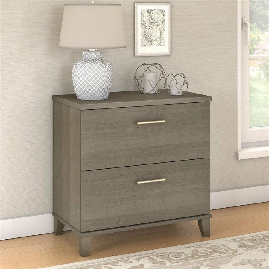 New Bush Business Furniture Bush Furniture Somerset 2 Drawer File Cabinet In Ash Gray