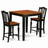 Best East West Furniture Wood 3-Piece Counter Height Dining Room Set Pbch3-Blk-W