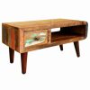 Online Vida Xl International B.V. Antique Coffee Table Rustic Reclaimed Wood Living Room Furniture Curved Edge