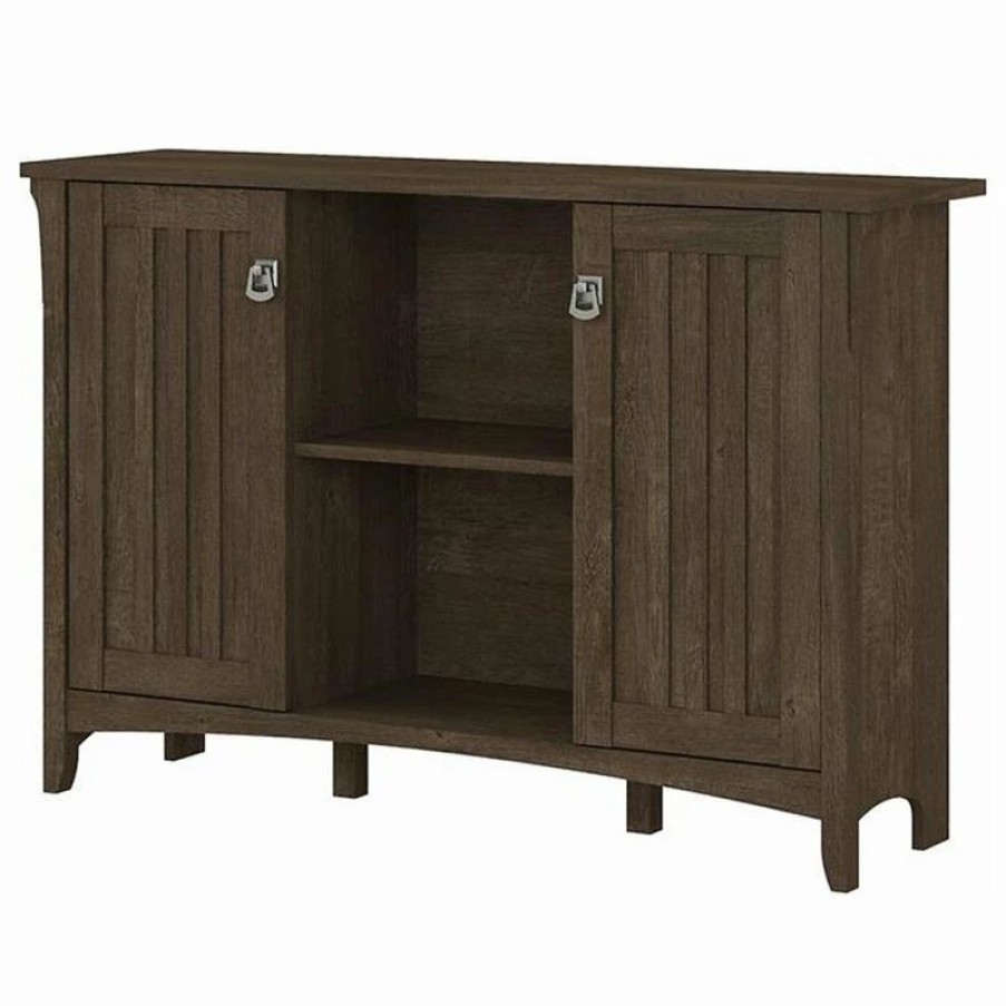 Best Bowery Hill Furniture Salinas Accent Storage Cabinet With Doors In Ash Brown