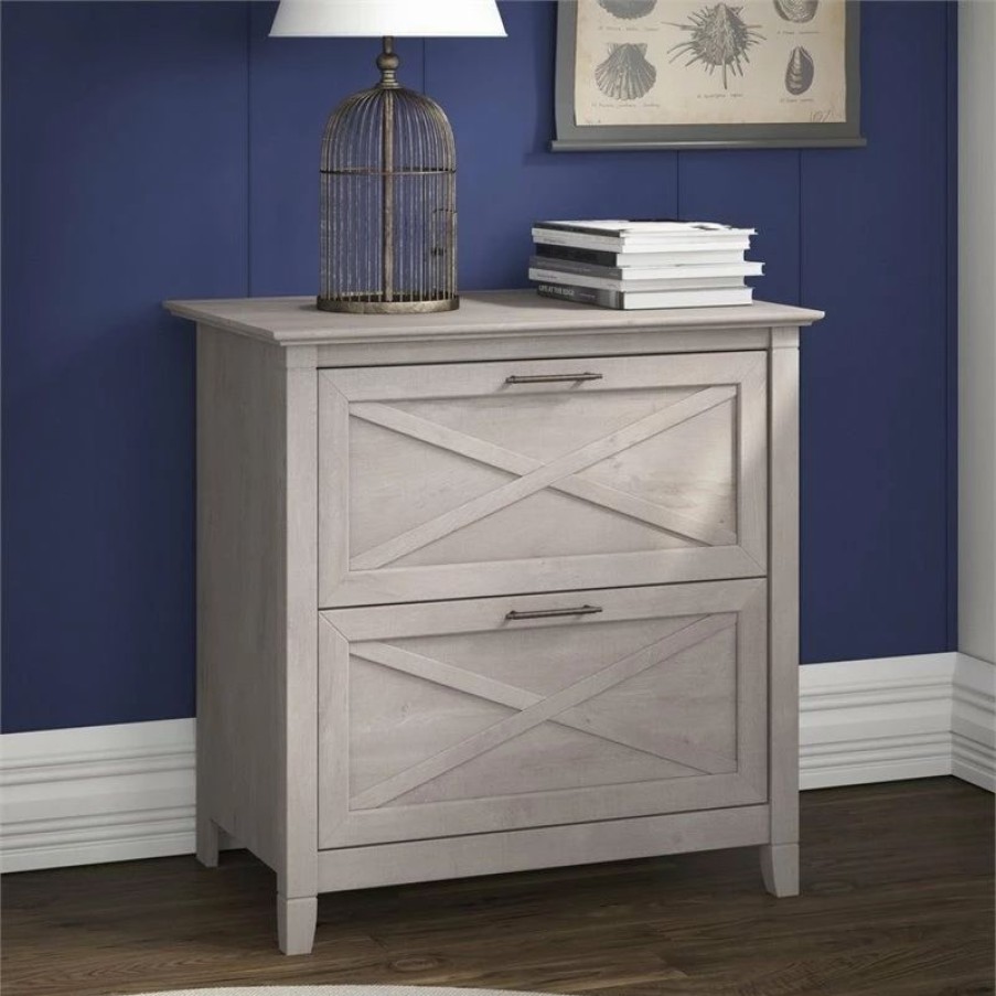 Hot Bush Business Furniture Bush Furniture Key West 2 Drawer Lateral File Cabinet In Washed Gray