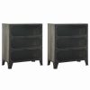 Online Vida Xl International B.V. Vidaxl 2X Storage Cabinets Gray Metal And Mdf Book Display Cabinet Furniture