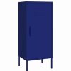 Best Vida Xl International B.V. Vidaxl Storage Cabinet Navy Blue Steel Bookcase Display Cabinet Furniture