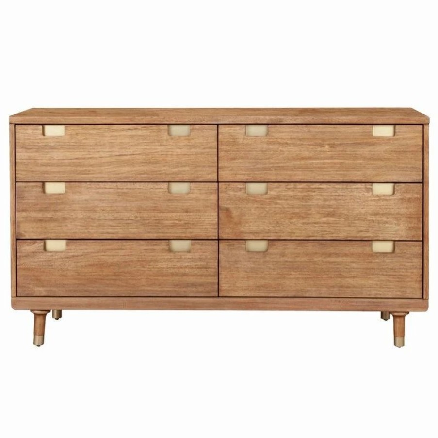 New Alpine Furniture, Inc Alpine Furniture Easton Six Drawer Wood Dressser In Sand (Beige)