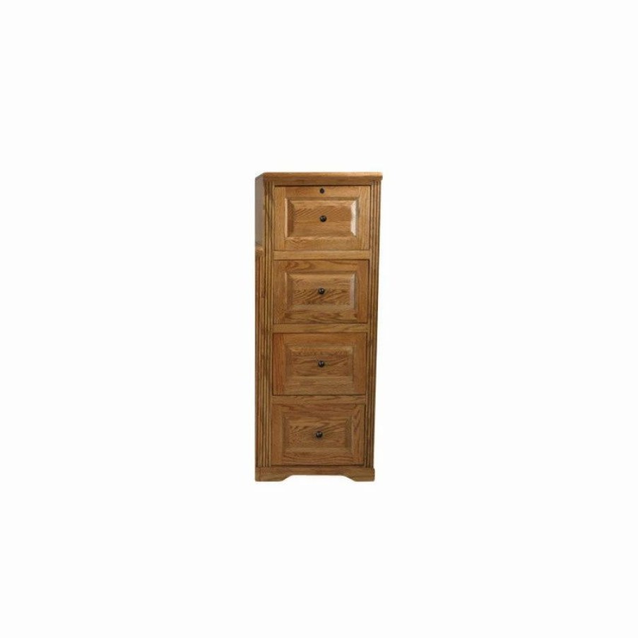 Wholesale Eagle Furniture Oak Ridge 4-Drawer File Cabinet, Lite Oak