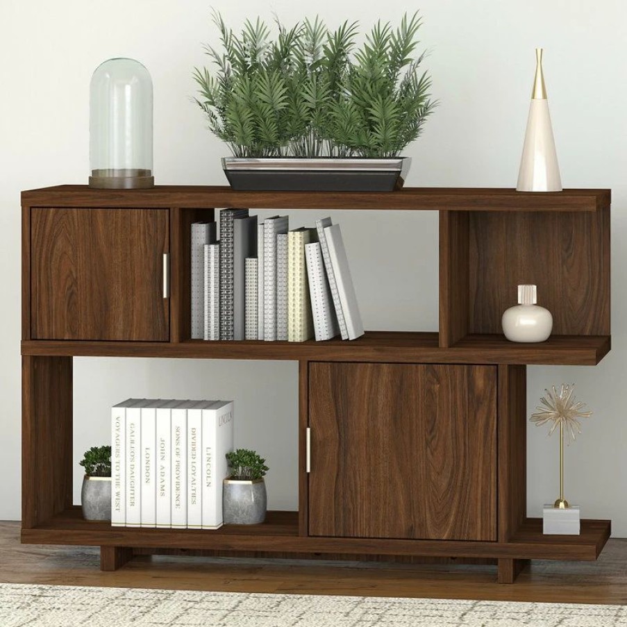 Online Bush Industries Kathy Ireland Home By Bush Furniture Madison Avenue Low Bookcase With Doors