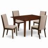 Best East West Furniture Milan Wood 5-Piece Parson Dining Set Mlla5-Mah-04