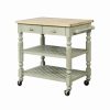 Online Riverbay Furniture Wood Kitchen Cart In Gray