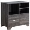 Best Smart Home Furniture 3-Shelf Contemporary Wood File Cabinet In Distressed Gray