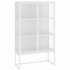 Clearance Vida Xl International B.V. Vidaxl Highboard White 53.1 Steel And Tempered Glass Side Cabinet Furniture