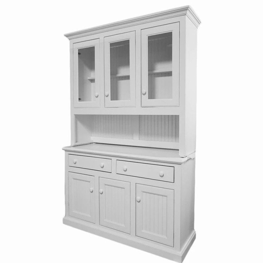 New Eagle Furniture, 54 Coastal Dining Buffet, White, With Hutch