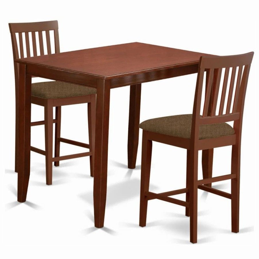 Hot East West Furniture Buckland Wood 3-Pc Counter Height Table Set Buvn3-Mah-C