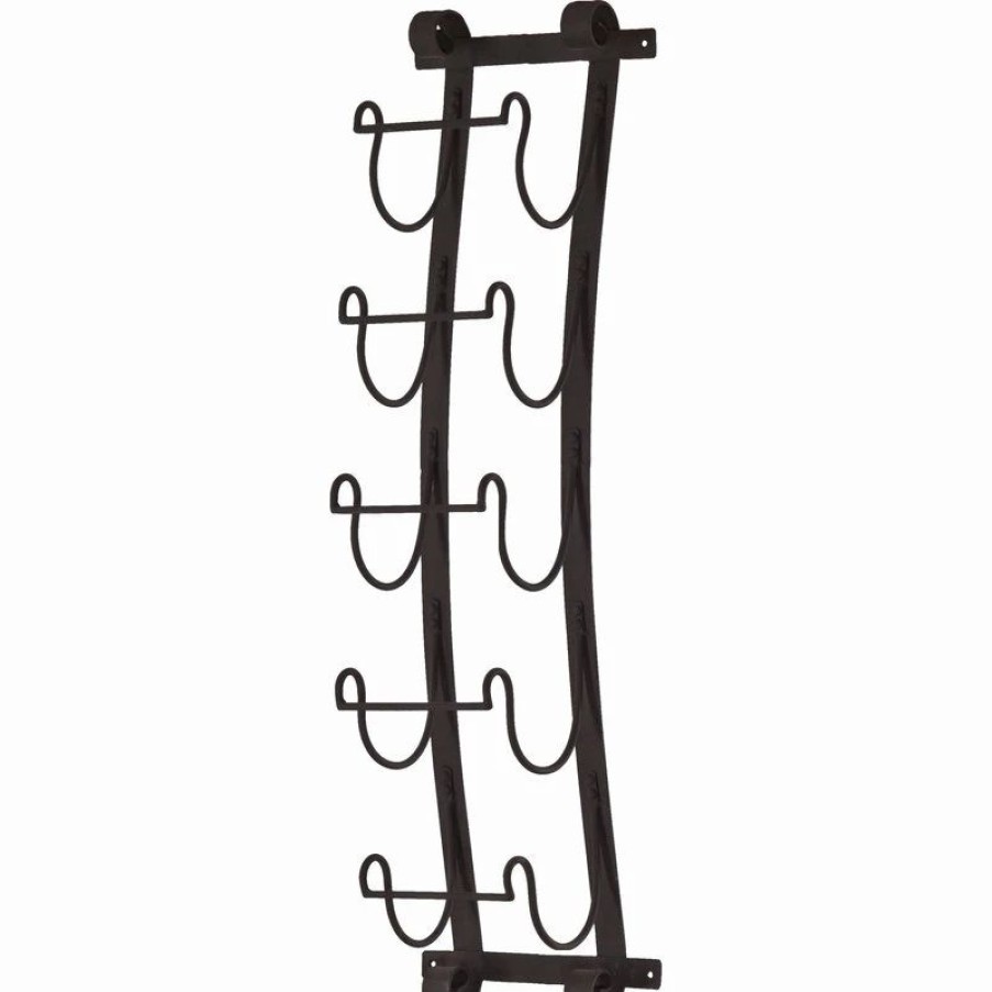 Hot Sei Furniture Ancona Wall Mount Wine Rack In Wrought Iron