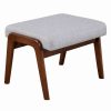 Online Alpine Furniture, Inc Alpine Furniture Zephyr Slate Wood Footrest In Brown-Gray