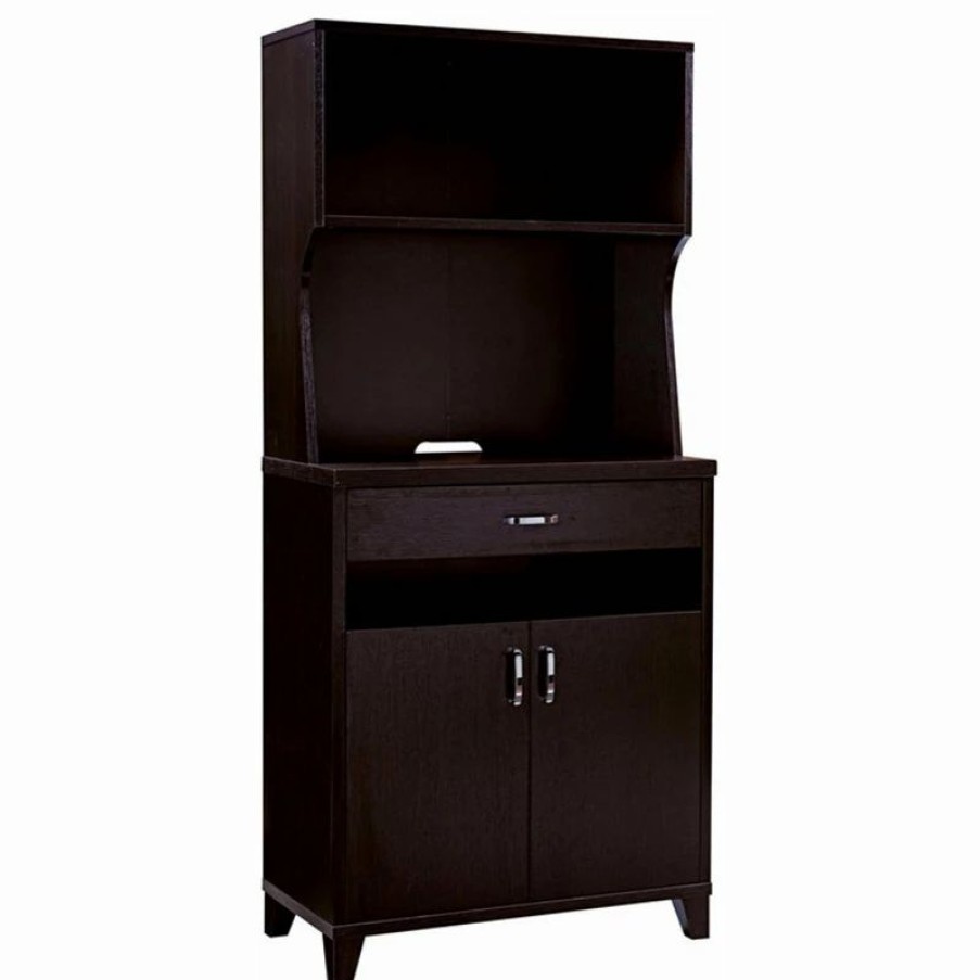 Wholesale Smart Home Furniture 1-Shelf Contemporary Wood Baker'S Cabinet In Red Cocoa