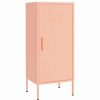 New Vida Xl International B.V. Vidaxl Storage Cabinet Pink Steel Bookcase Display Book Cabinet Furniture