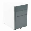 Hot Flash Furniture 3-Drawer Mobile Locking Filing Cabinet Hz-Chpl-02-Gry-Wh-Gg