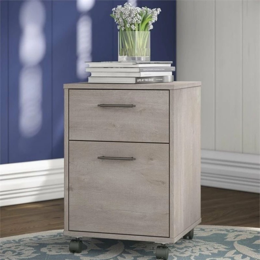 Clearance Bush Business Furniture Bush Furniture Key West 2 Drawer Mobile Pedestal In Washed Gray