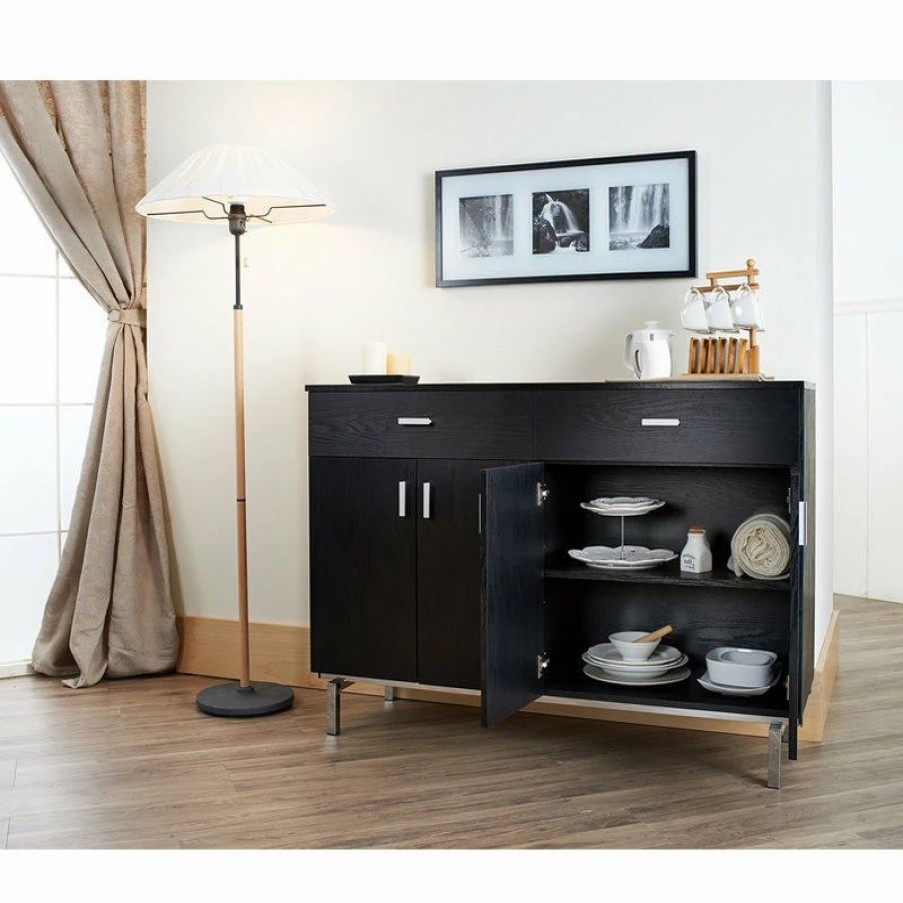 Best Furniture Of America E-Commerce By Enitial Lab Furniture Of America Perrin Contemporary Black Buffet/ Dining Server