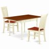 Best East West Furniture Monza Wood 3-Piece Dining Set With Cherry Mzwe3-Whi-W