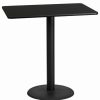 Best Flash Furniture 30" X 48" Rectangular Black Laminate Bar Table