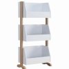 Clearance Smart Home Furniture 3-Shelf Contemporary Wood Fruit Rack In White/Natural