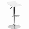 Hot Flash Furniture White Vinyl Adjustable Height Barstool Ds-801-Cont-Wh-Gg