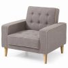 Best Glory Furniture Andrews Twill Fabric Convertible Chair In Gray